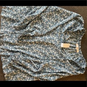 LOFT blue blouse size Large